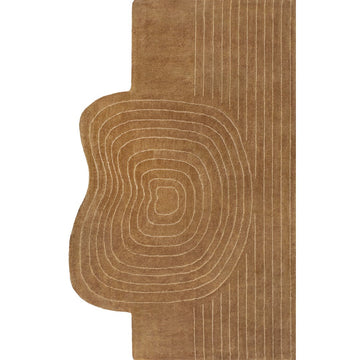 Retro Bohemian Abstract Striped Handwoven Wool Area Rug